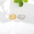 Gold Design Cheap Signet Personalized Custom Year Ring